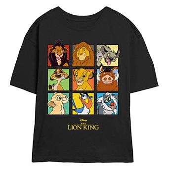 Disney's The Lion King Character Square Self Portraits Juniors' Skimmer Graphic Tee
