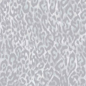 Nicole Miller Laid Back Leopard Teal Peel & Stick Wallpaper