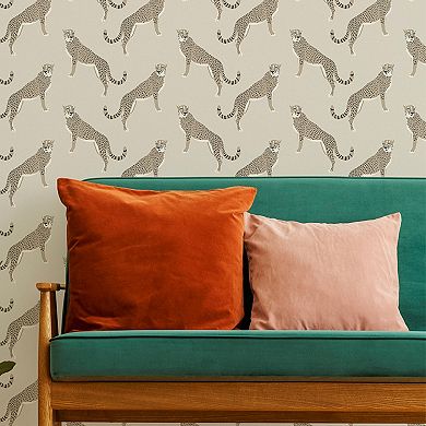 Nicole Miller Guepardo Ochre Peel & Stick Wallpaper