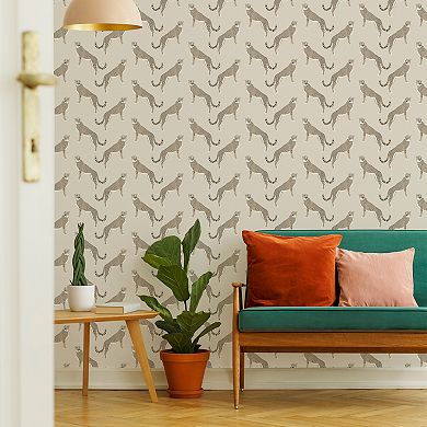 Nicole Miller Guepardo Ochre Peel & Stick Wallpaper