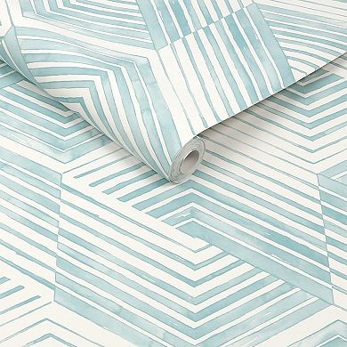 Nicole Miller Geo Movement Clay Peel & Stick Wallpaper