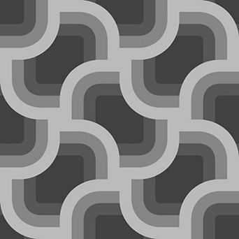 Nicole Miller Retro Geo Black Peel & Stick Wallpaper