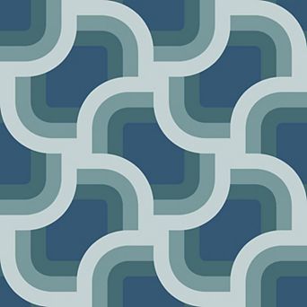 Nicole Miller Retro Geo Black Peel & Stick Wallpaper