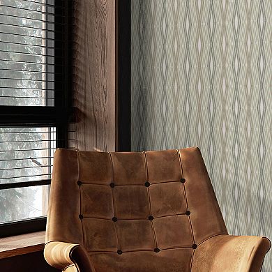 Nicole Miller Hard Edge Ogee Clay Peel & Stick Wallpaper