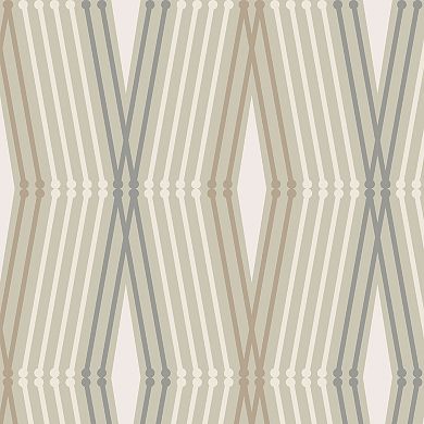 Nicole Miller Hard Edge Ogee Clay Peel & Stick Wallpaper