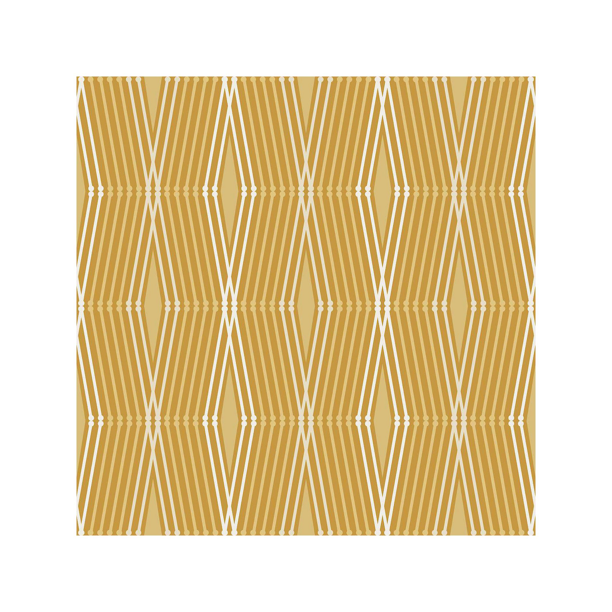 Nicole Miller Hard Edge Ogee Clay Peel & Stick Wallpaper, Orange
