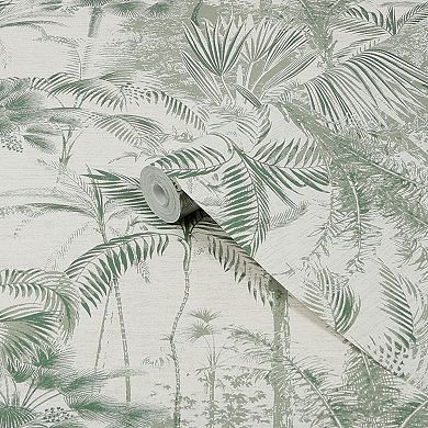Sublime Jungle Texture Mono Wallpaper