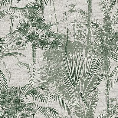 Sublime Jungle Texture Mono Wallpaper