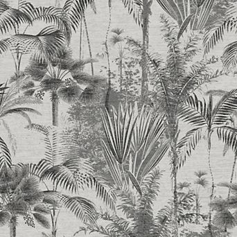 Sublime Jungle Texture Mono Wallpaper