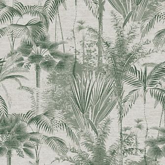 Sublime Jungle Texture Mono Wallpaper