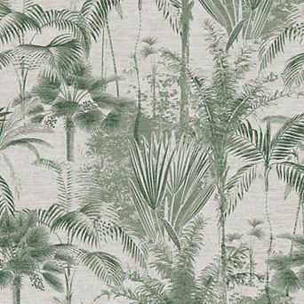 Sublime Jungle Texture Mono Wallpaper