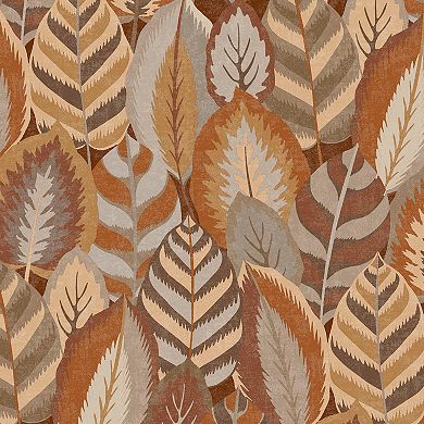 Sublime Arty Leaves Brown Wallpaper