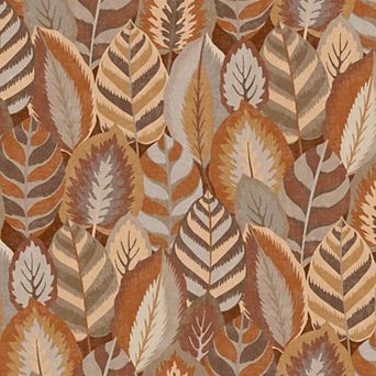 Sublime Arty Leaves Brown Wallpaper