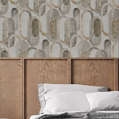 Sublime Oval Shapes Grey Wallpaper