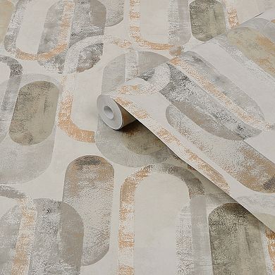 Sublime Oval Shapes Grey Wallpaper