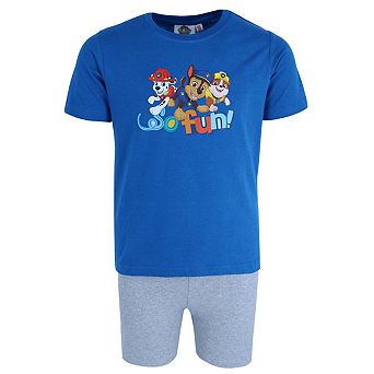Textiel Trade Boy's Paw Patrol Short Sleeve and Shorts Pajama Set