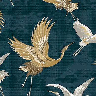 Sublime Kranes Neutral Wallpaper