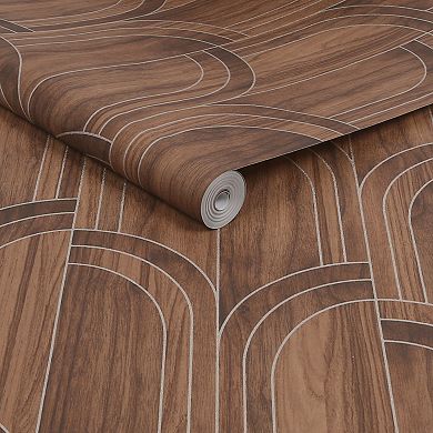 Sublime Modella Wood Black Wallpaper