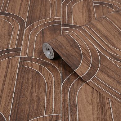 Sublime Modella Wood Black Wallpaper