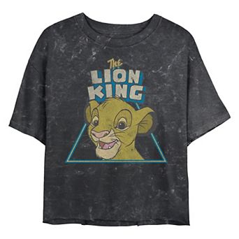 Disney's The Lion King Young Simba Self Portrait Juniors' Cropped Graphic Tee