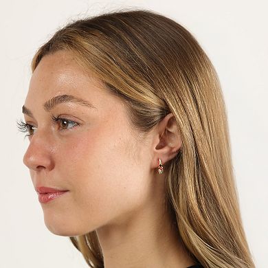 Gemminded 10k Gold Multicolor Sapphire Earrings