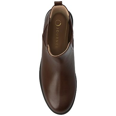 Journee Violet Women's Almond Toe Block Heel Chelsea Ankle Boots