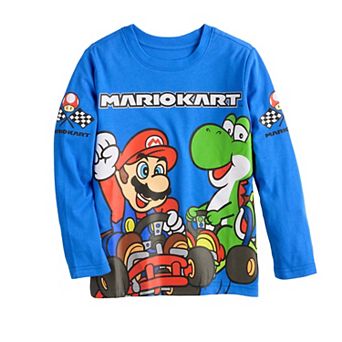 Boys 4-12 Jumping Beans® Mario Kart Super Mario And Yoshi Racing Long Sleeve Graphic Tee