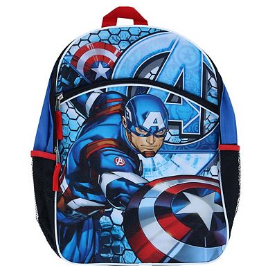 U.p.d., INC Boys Marvel 16 Inch Captain America Backpack, Black