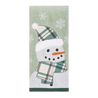 St. Nicholas Square® Plaid Snowman Hand Towel