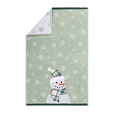 St. Nicholas Square® Plaid Snowman Hand Towel