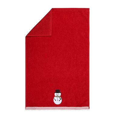 St. Nicholas Square® Pom Pom Snowman Hand Towel
