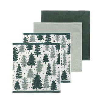 St. Nicholas Square® 4 pc Tree Print Washcloth Set