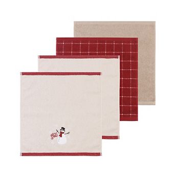 St. Nicholas Square® 4 pc Yuletide Snowman Washcloth Set