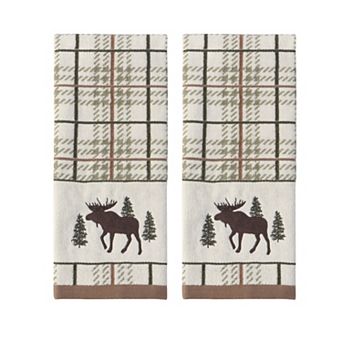 St. Nicholas Square® 2 pc Moose Hand Towel Set