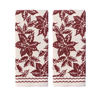 St. Nicholas Square® 2 pc Poinsettia Hand Towel Set