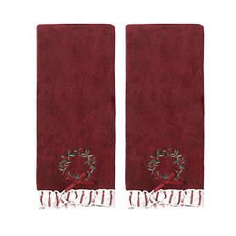 St. Nicholas Square® 2 pc Embroidered Wreath Hand Towel Set