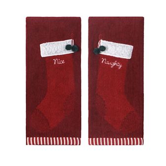 St. Nicholas Square® 2 pc Holiday Stockings Hand Towel Set