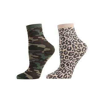 2 Pair Bundle Women's Fashion Anklet Socks