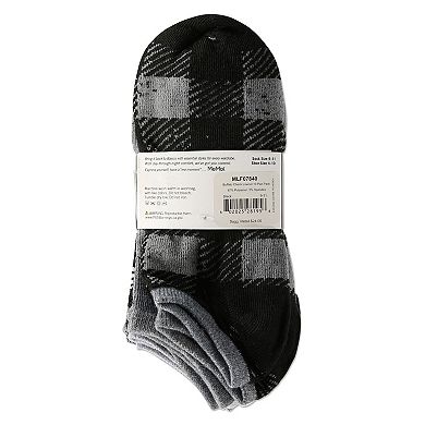10 Pair Women's Buffalo Check Low Cut Socks