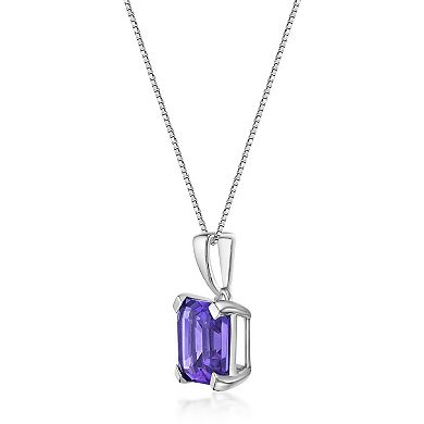Gemminded Sterling Silver Amethyst Pendant Necklace