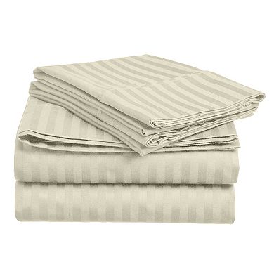 Home Sweet Home 1800 Luxurious Hotel Extra Soft Deep Pocket Stripe Sheet Set 