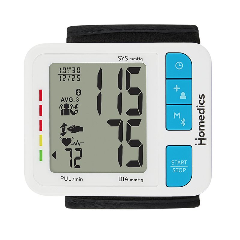 Homedics® Wrist Cuff 700 Series Blood Pressure Monitor  One-Touch Operation  Accurate Results  Wireless Technology  with Bluetooth® wireless technology