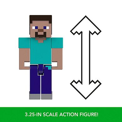 Mattel Minecraft 3.25-in. Action Figure with Steve and Accessories