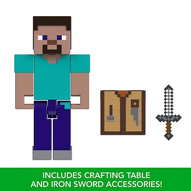 Mattel Minecraft 3.25-in. Action Figure with Steve and Accessories