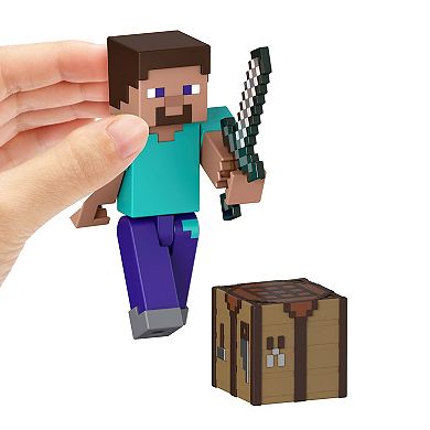 Mattel Minecraft 3.25-in. Action Figure with Steve and Accessories