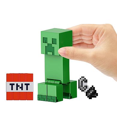 Mattel 3.25-in. Minecraft Action Figure with Creeper and Accessories