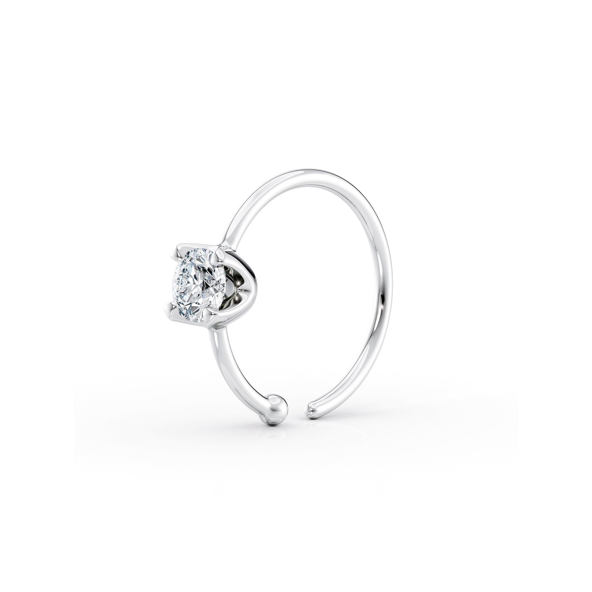 Lila Moon 14k Gold Lab-Created Diamond Hoop Nose Ring, Womens, Size: 0.05 