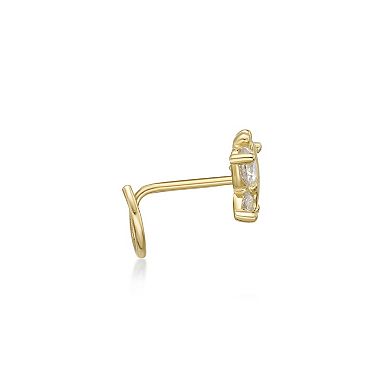 Lila Moon 14k Gold 1/10 Carat T.W. Lab-Grown Diamond Butterfly Nose Ring