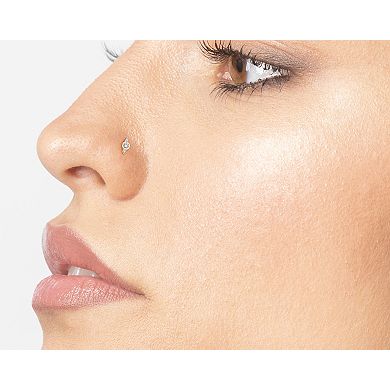 Lila Moon 14k Gold Lab-Grown Diamond Accent Nose Ring