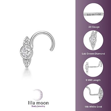 Lila Moon 14k Gold Lab-Grown Diamond Accent Nose Ring